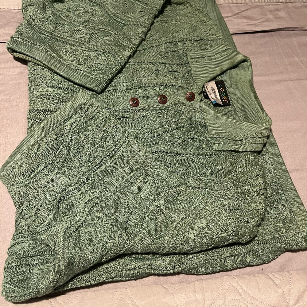COOGI Green V-Neck Sweater